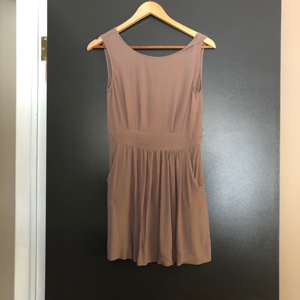 Small Taupe Silence+Noise Blackless Dress